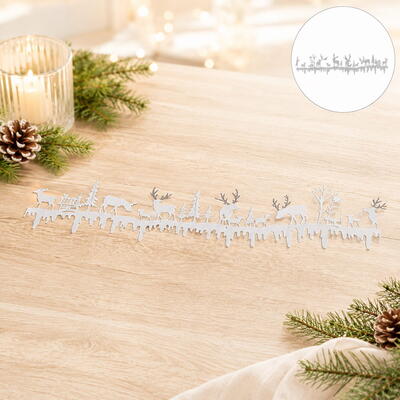 Dekoleiste, Deko-Leiste, Winterlandschaft, Glasumrandung, Glasdeko, Winterdeko günstig online bestellen