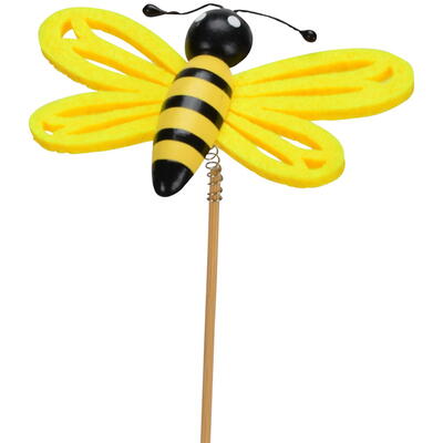 Dekostecker Biene, Frühlingsdeko, Filzbiene, Blumenstecker