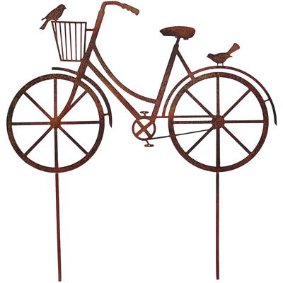 Dekostecker Fahrrad aus Metall, Gartenstecker, Metallstecker, Gartendeko