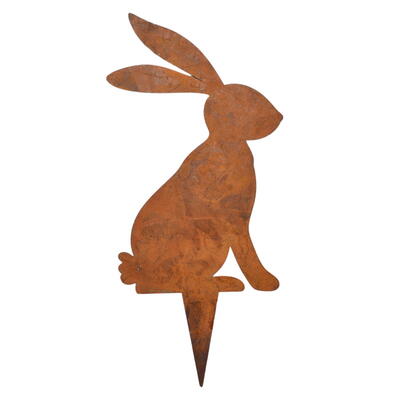 Dekostecker Hase, Roststecker, Osterstecker, Osterdeko, Gartenstecker, Rostdeko, Hase zum Stecken Rost