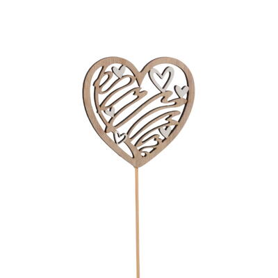 Dekostecker Herz, Herz Krypto zum Stecken, Herz zum Stecken, Blumenstecker Herz, Herzstecker, Holz-Herz, Holzherz, Herz, Herz-St