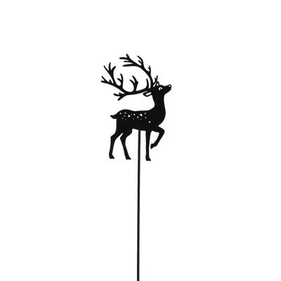 Dekostecker Hirsch, Blumenstecker, Metallstecker, Hirschstecker, Hirsch zum Stecken aus Metall, Weihnachtsdeko