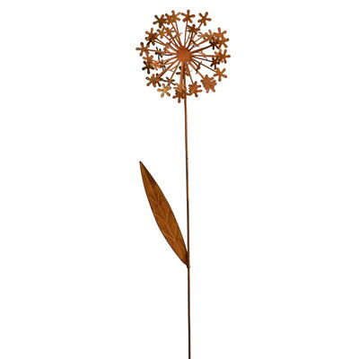 Dekostecker Pusteblume, Rostdeko, Gartenstecker, Blumenstecker, Rost Deko