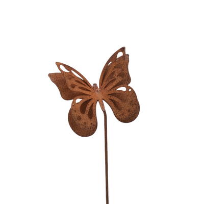 Dekostecker Schmetterling, Blumenstecker Schmetterling, Schmetterling Rost, Rost-Schmetterling, Gartenstecker, Rostdeko, Schmett