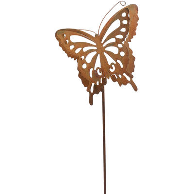 Dekostecker Schmetterling, Gartenstecker, Rostdeko, Blumenstecker, Rost