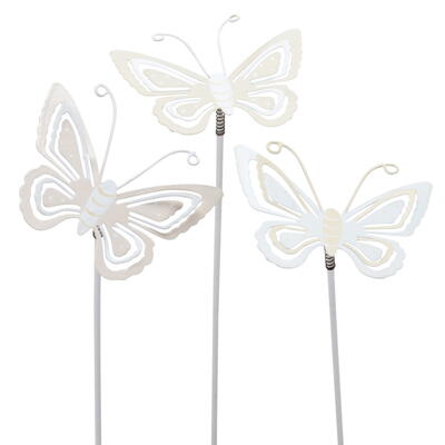 Dekostecker Schmetterling, Schmetterling, Metall-Schmetterling, Blumenstecker, Frhlingsstecker, Schmetterlings-Stecker, Frhlin