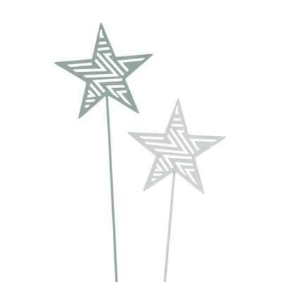 Dekostecker Stern, Sternstecker, Metallstecker Stern, Stern zum Stecken, Blumenstecker, Weihnachtsdeko 