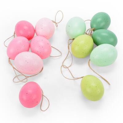 Eier, H�hnereier, Eier ausgeblasen, bunte Eier, bunte Ostereier, Osterdekoration, Ostereier zum H�ngen, Deko-H�hnerei