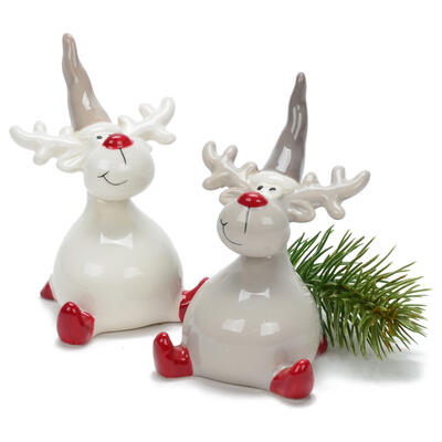 Elch, Keramik-Elch, Dekofigur Elch, Weihnachtsdeko, Weihnachtsfigur, Elchfigur