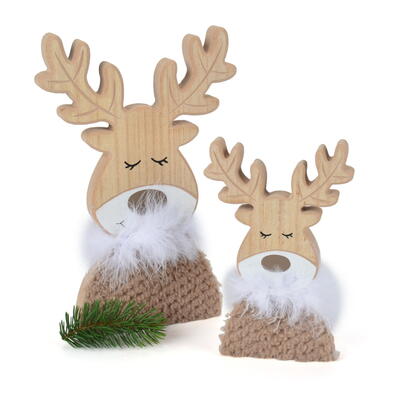 Elch Perito, Elchkopf, Deko-Elch, Weihnachtselch, Dekofigur Elch, Weihnachtsdeko,Winterdeko, Holzelch