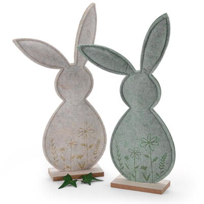 Filz-Hase, Filzhase Bunny, Dekohase, Osterhase, Osterdeko, Hasenfigur, Dekofigur Hase