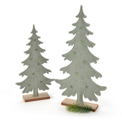 Filztanne auf Holzfu salbei, Dekotanne, Dekobaum, Weihnachtsdeko, Tannenbaum aus Filz, Filzbaum, Weihnachtsbaum Deko
