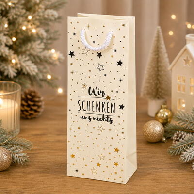 Flaschent�te, Papiert�te - wir schenken uns nichts, Weint�te, Geschenkt�te f. Flasche, Flaschen-Papiert�te