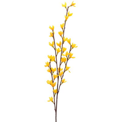 Forsythien-Zweig, knstliche Forsythien, Kunstblume, Seidenblume, Frhlingszweig