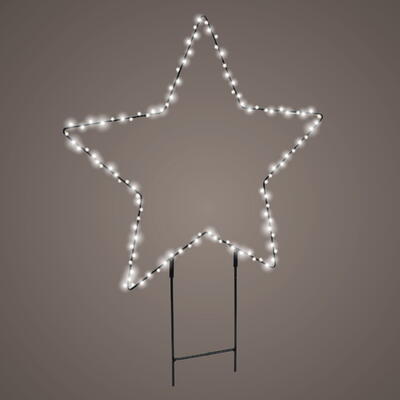 Gartenstecker Stern mit LED, LED Außenbeleuchtung, Gartenleuchte, Weihnachtsdeko, Metallstern beleuchtet für den Außenberei