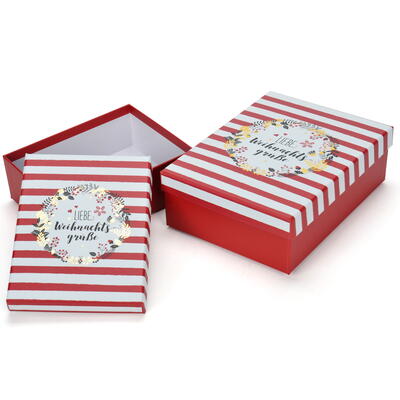 Geschenkboxen 'Liebe Weihnachtsgre', Box, Verpackung, Weihnachtsbox, Geschenkschachtel