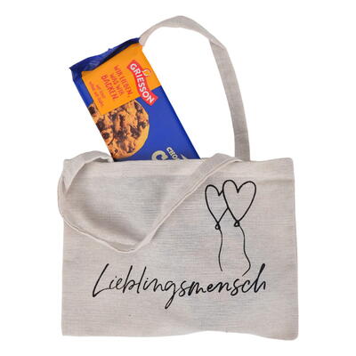 Geschenktasche Lieblingsmensch, Geschenktasche, Tasche fr kleine Geschenke, Geschenkverpackung, Verpackungstte aus Stoff