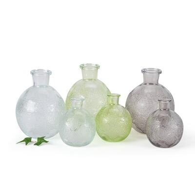Glasflasche Bologne, Glasvase, Blumenvase, Glasgef, Kerzenhalter, Kerzenstnder