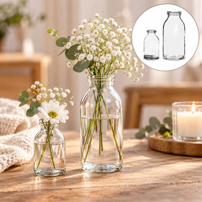Glasflasche, Flasche, Mini -Flasche, Vase, Tischdeko, Glasvase