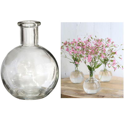 Glasvase Rundflasche, Glasvase, Kugelvase, Blumenvase