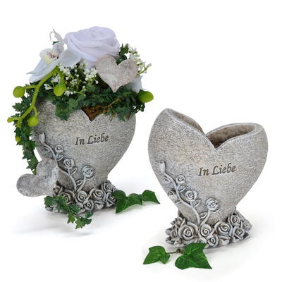 Grabvase 'In Liebe', Grabschmuck, Vase fr Grab, Trauerschmuck