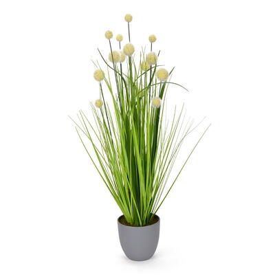 Kunstblume, Blume künstliche im im günstig online Kunstpflanze Topf, Wiesenblumengras bestellen Topf,