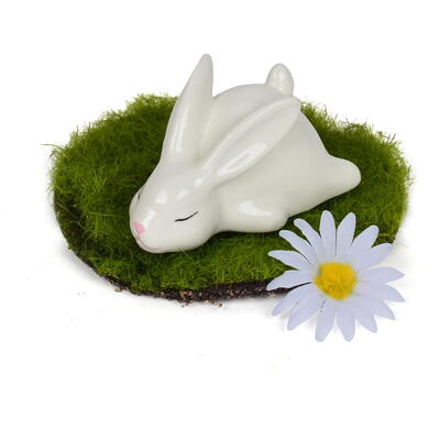 Hase Stupsi aus Porzellan, Porzellanhase, Dekohase, Osterhase, Osterdeko