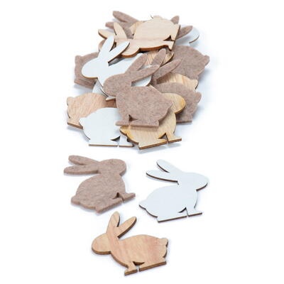 Hasen Streu, Holzstreuer Hasen, Osterhasen zum Streuen, Holzhasenstreuer, Osterdeko, Streuer Ostern, Filzhase