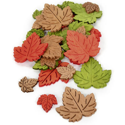 Herbstblatt-Mix, Holz, bunt, Streuartikel, Herbstdeko