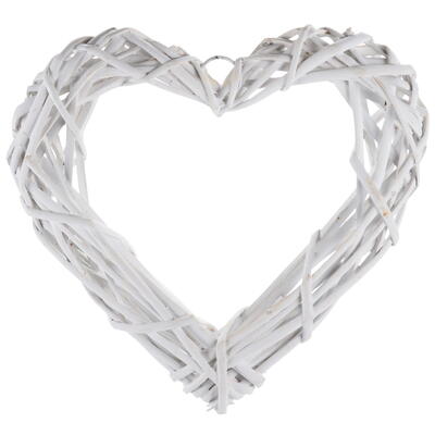 Herz, Weidenherz, Weiden-Herz offen, Rattan-Herz, Herzdeko, Hochzeitsdeko, Fensterh�nger Herz