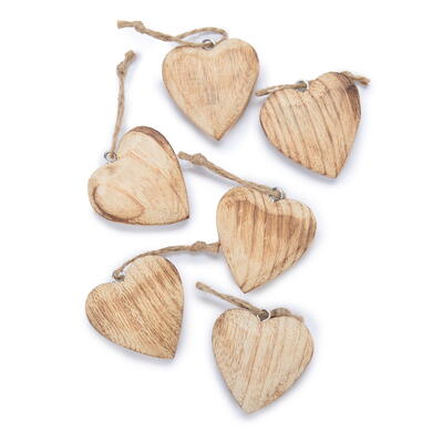 Herzhnger, Herz zum Hngen, Holzherz, Mangoholz-Herz, Dekoherz, Herz aus Holz zum Hngen 