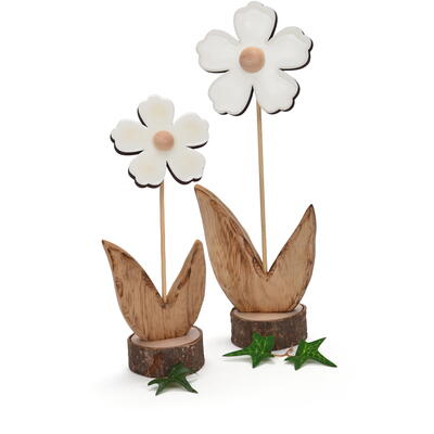 Holz-Blume, Blume aus Holz, Dekoblume, Frühlingsdeko, Holzdeko