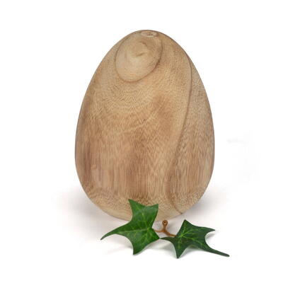 Holzei natur geflammt, Dekoei, Ei zum Stellen aus Holz, Osterdeko, Holzdeko