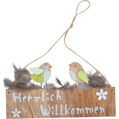 Holzschild Herzlich Willkommen, Dekoschild. Willkommens-Schild, Dekohnger Holz, Trschild