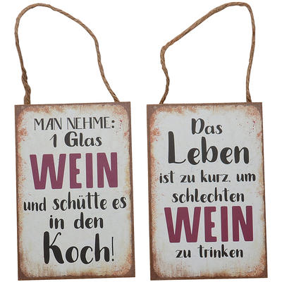 Holzschilder Wein, Dekoschild, Schild