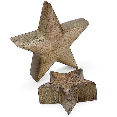 Unbehandelte Holzsterne Tischdeko Holz Stern Weihnachten 2 cm 70 Stück Deko