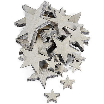 Holzsterne natur-geweit, Sterne, Weihnachtsdeko, Deko Weihnachten