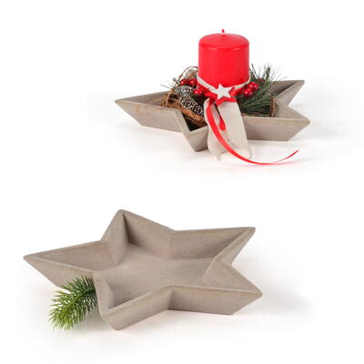 Holztablett Stern, Stern, Holzstern, Sternschale, Weihnachtsdeko