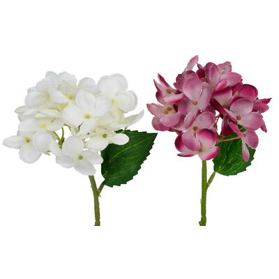 Hortensie knstlich, Hortensien-Pick, Kunstblumen, Seidenblume