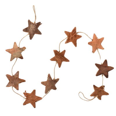 Kokosstern-Girlande, Sterngirlande, Sternhnger, Sterndeko,Weihnachtsdeko