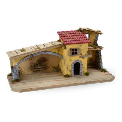 Krippenstall Akkon, Krippe, Holzkrippe, Weihnachtskrippe
