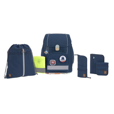 Lssig Boxy, 7-teilige Schulranzen-Set, Unique navy