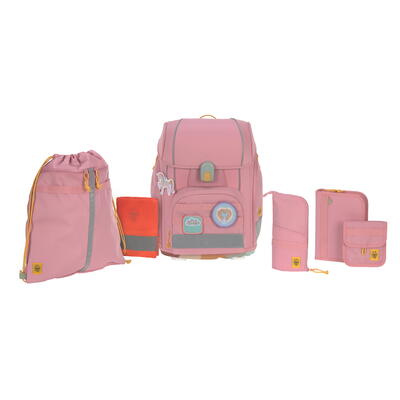 Lssig-Boxy, 7-teilige Schulranzen-Set, Unique pink