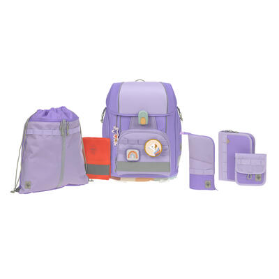 Lssig Boxy, 7-teilige Schulranzen-Set, Unique violet/ lavender