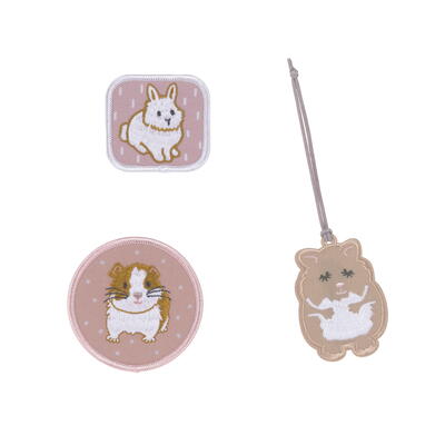 Lssig School Patches-Set, 3-teilig, 2 Patches + 1 Anhnger, Cuddy Pet