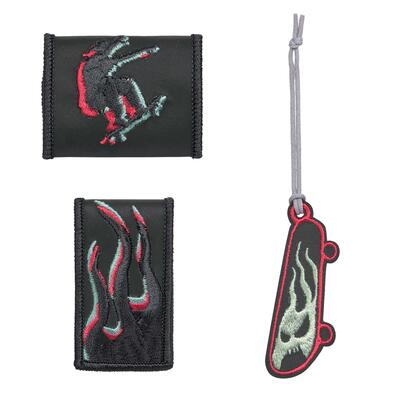 Lssig School Patches-Set, 3-teilig, 2 Patches + 1 Anhnger, Skater