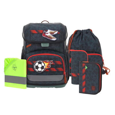 L�ssig, School Set Light Unique, School Set Football deep blue, Schulranzen-Set, Ranzen-Set, School-Set, Schulranzen leicht, erg