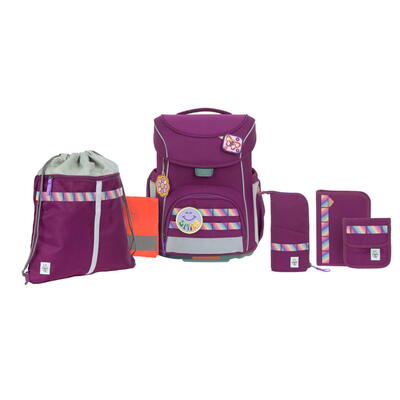 Lssig-Slim, 7-teiliges Schulranzen-Set, Slim Unique lilac