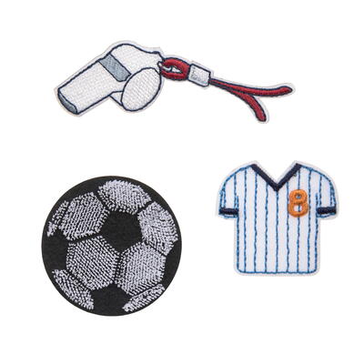 Lssig Textil Sticker-Set, 3-teilig, Football