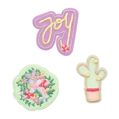 Lssig Textil Sticker-Set, 3-teilig, Joy purple